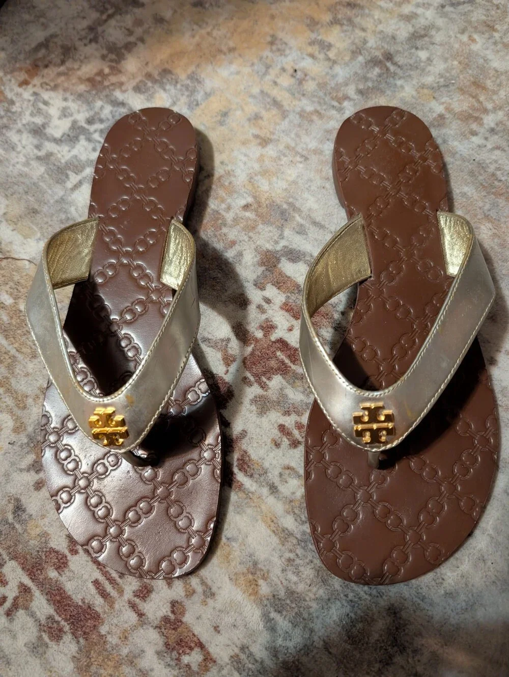 Tory Burch Monroe Thong Sandals Size 8.5 M